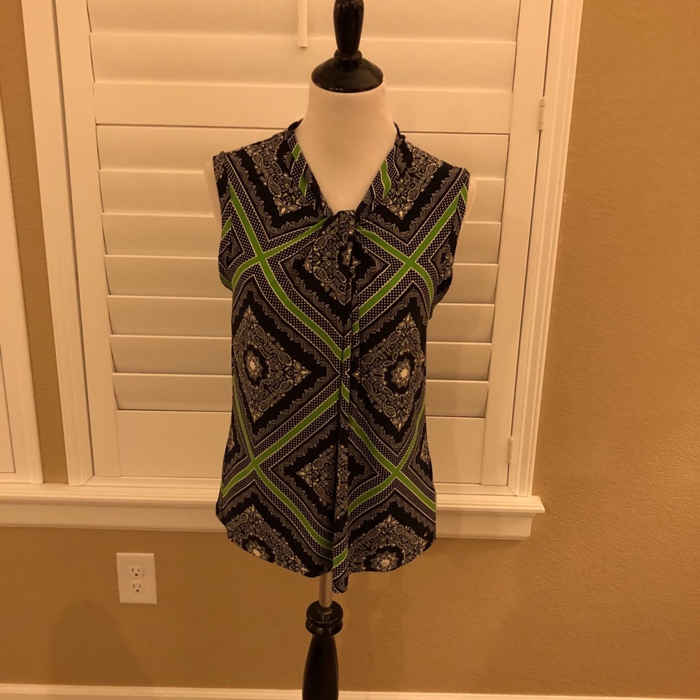 Tommy Hilfiger Navy/Green Sleeveless Top